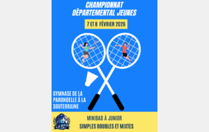 Accueil du Championnat départemental jeune les 7/8 février